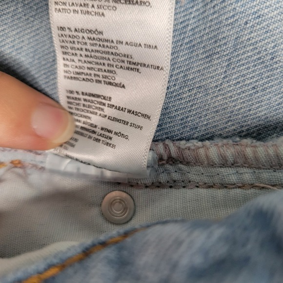 BDG Urban Outfitters Denim Mini Skirt Distressed‎ Raw Hem Button Front XL Boho - Picture 4 of 10